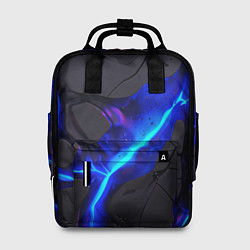 Женский рюкзак Темный синий неон из разлома плит