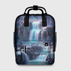 Рюкзак женский Волшебный ночной водопад, цвет: 3D-принт