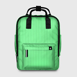 Рюкзак женский Райский зелёный полосатый, цвет: 3D-принт