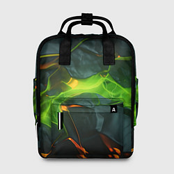 Рюкзак женский Неоновая яркая геометрическая абстракция со светом, цвет: 3D-принт