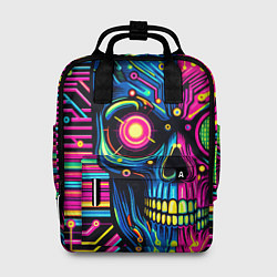 Рюкзак женский Pop art skull - ai art, цвет: 3D-принт