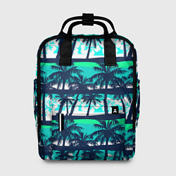 Женский рюкзак Тропический франжипани с пальмами