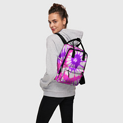 Рюкзак женский Тай дай розовый с фиолетовым, цвет: 3D-принт — фото 2
