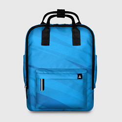 Рюкзак женский Насыщенный голубой полосами, цвет: 3D-принт