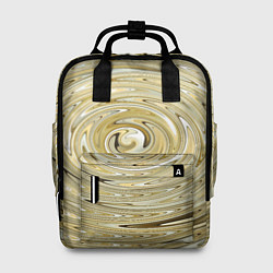Рюкзак женский Абстракция золотой водоворот, цвет: 3D-принт