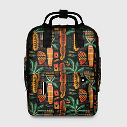 Рюкзак женский Африканские узоры ананас, цвет: 3D-принт