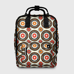 Рюкзак женский Африканские узоры круг, цвет: 3D-принт