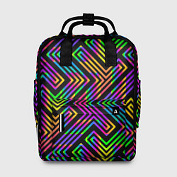 Рюкзак женский Линии лабиринта спектрального цвета, цвет: 3D-принт