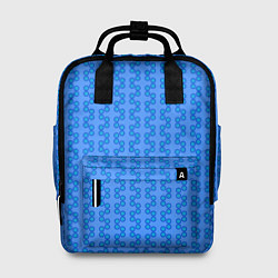 Рюкзак женский Голубой паттерн цепочки, цвет: 3D-принт