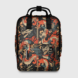 Рюкзак женский Паттерн с драконом, цвет: 3D-принт