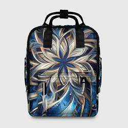Рюкзак женский Джинса и цветочный орнамент - нейросеть, цвет: 3D-принт