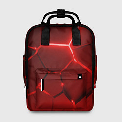 Женский рюкзак Яркие красные неоновые плиты в разломе