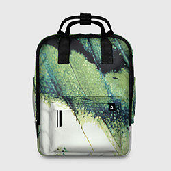 Рюкзак женский Зелено-черные пятна на светлом, цвет: 3D-принт
