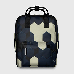 Рюкзак женский Соты абстракция, цвет: 3D-принт