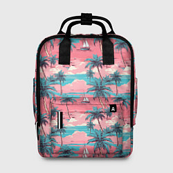 Женский рюкзак Летний закат на море паттерн-текстура