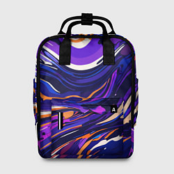 Женский рюкзак Разноцветная абстракция разводов