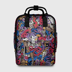 Женский рюкзак Музыкальный коллаж