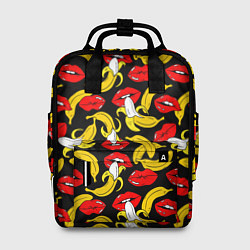 Женский рюкзак Губы и бананы