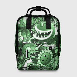 Женский рюкзак Растения против зомби в зеленом цвете