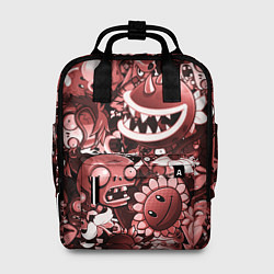 Женский рюкзак Растения против зомби в красном цвете
