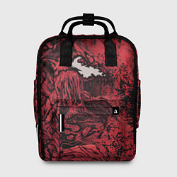Женский рюкзак Красный веном текстура Карнажа