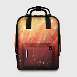 Женский рюкзак Желто-красная текстура блестящая