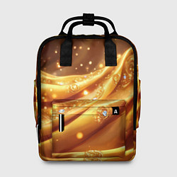 Женский рюкзак Золотая ткань с блестками