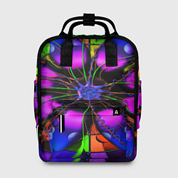 Женский рюкзак Неоновая психоделика лепестки