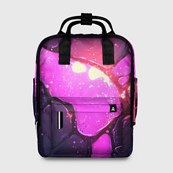 Женский рюкзак Розовая текстура разлом плит