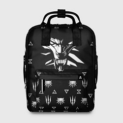 Рюкзак женский Ведьмак логотипы, цвет: 3D-принт