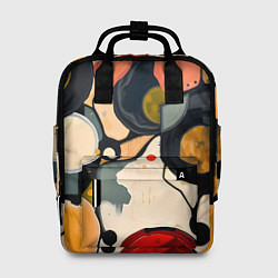 Женский рюкзак Абстракция с кругами и краской