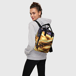 Рюкзак женский Золотая текстура и синее небо, цвет: 3D-принт — фото 2