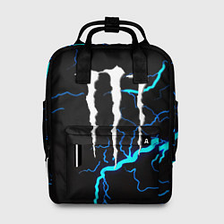 Рюкзак женский Monster energy неоновые молнии, цвет: 3D-принт