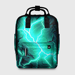 Рюкзак женский Color light blue black, цвет: 3D-принт