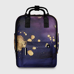 Рюкзак женский Золотая краска на текстуре, цвет: 3D-принт
