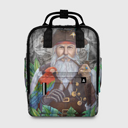 Рюкзак женский Пират с попугаем, цвет: 3D-принт