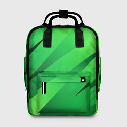 Рюкзак женский Сочный зелёный абстрактные полосы, цвет: 3D-принт