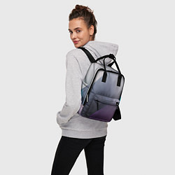 Рюкзак женский Color grey with stripes, цвет: 3D-принт — фото 2