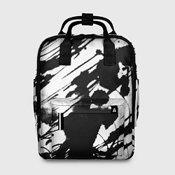 Женский рюкзак Брызги и штрихи черной краски