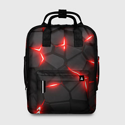 Рюкзак женский Красная неоновая броня, цвет: 3D-принт