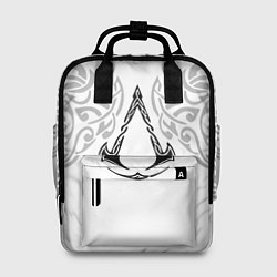 Рюкзак женский Ассасин Крид - узор ворон, цвет: 3D-принт