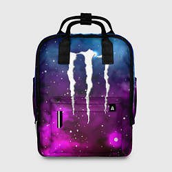 Рюкзак женский Monster energy neon space, цвет: 3D-принт