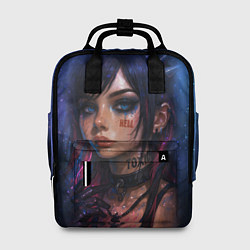 Рюкзак женский Девушка неформалка cosmic hell goth, цвет: 3D-принт