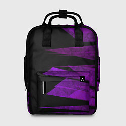 Рюкзак женский Color purple black stripes, цвет: 3D-принт