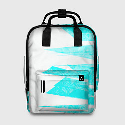 Рюкзак женский Color white light blue stripe, цвет: 3D-принт