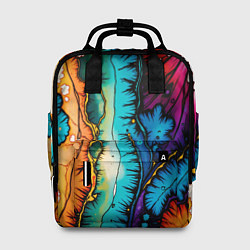 Рюкзак женский Разноцветный узор, цвет: 3D-принт