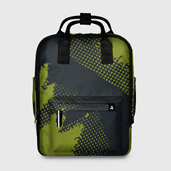 Женский рюкзак Абстрактная текстура в зеленом