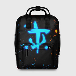 Рюкзак женский Doom лёд и пламя краски, цвет: 3D-принт