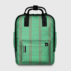 Женский рюкзак Color green cage brown stripes