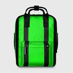Женский рюкзак Color black and green stripes